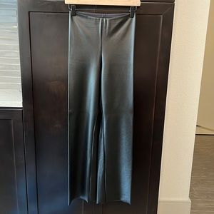 Skims Faux Leather Bootcut Pant in Onyx Size S